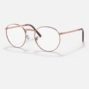 Ray Ban New Round Glasses Polished Rose Gold